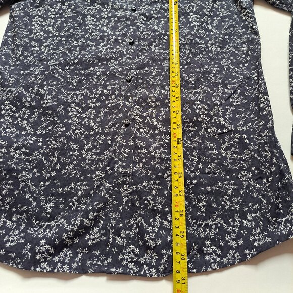 New Bruun & Stengade Men's Slim Fit Floral Button Down Navy Shirt Size 40 - Picture 11 of 16